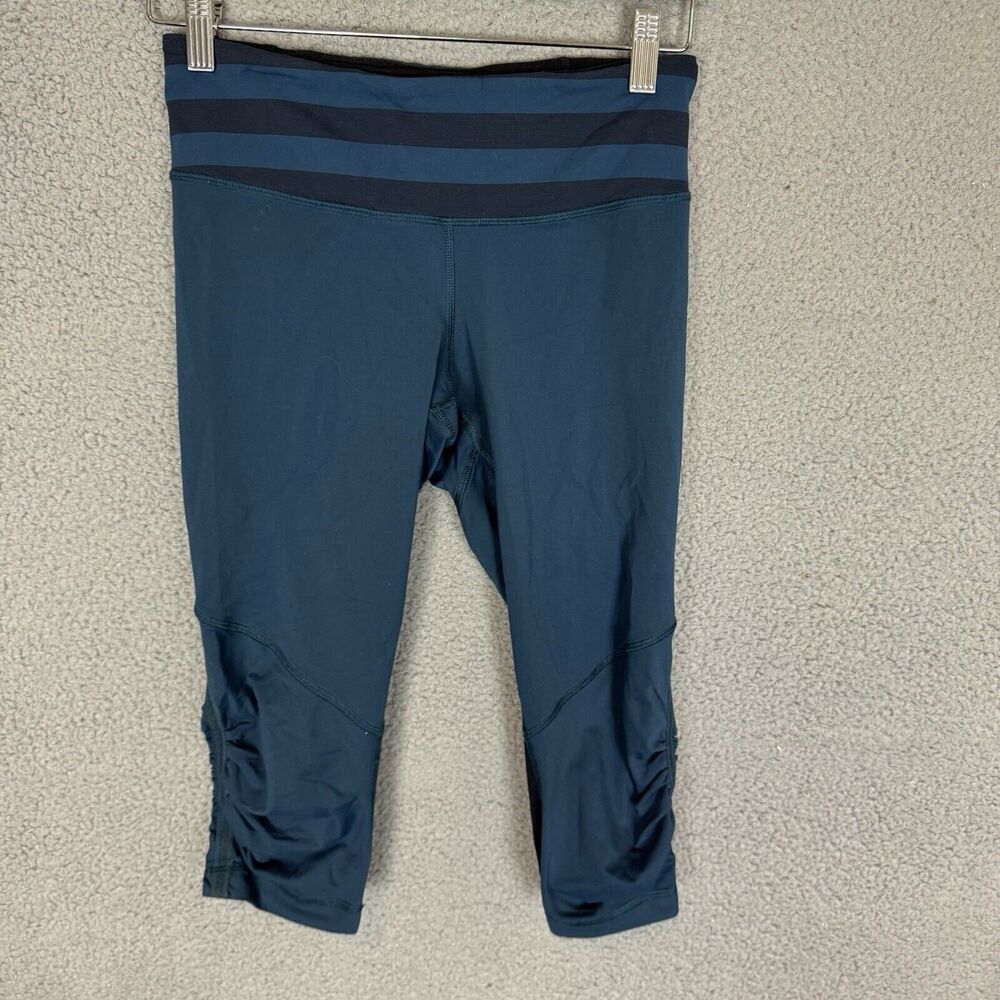 Lululemon Capri Leggings Womens Size 6 Ruched Leg Blue